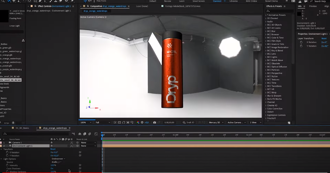 After Effects Beta 開啟原生 3D 工作流，可匯入 OBJ、GLB 以及 HDR 環境貼圖