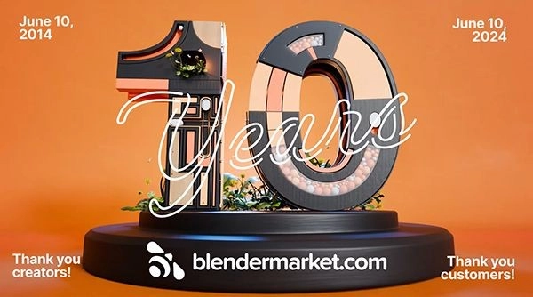 Blender Market 10 歲了！官方推出超殺感謝祭，一天領一個免費外掛，共十款讓你無痛入手！