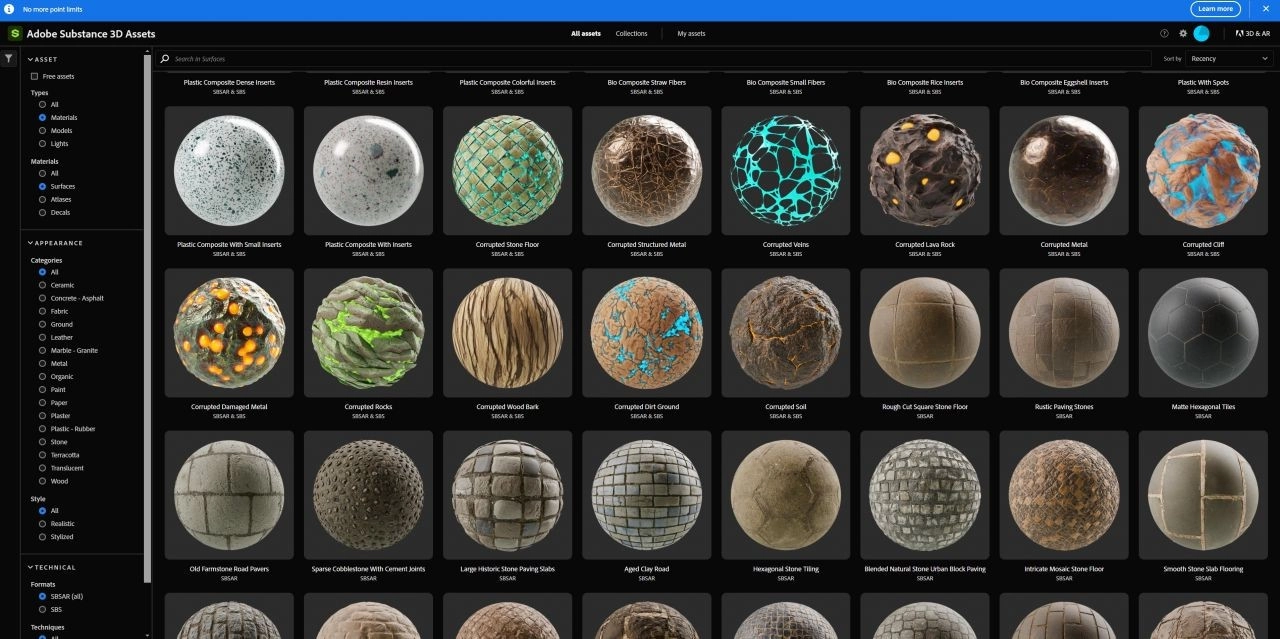 Adobe 取消點數限制，方案訂閱戶將可無限存取 Substance 3D Assets 資料庫