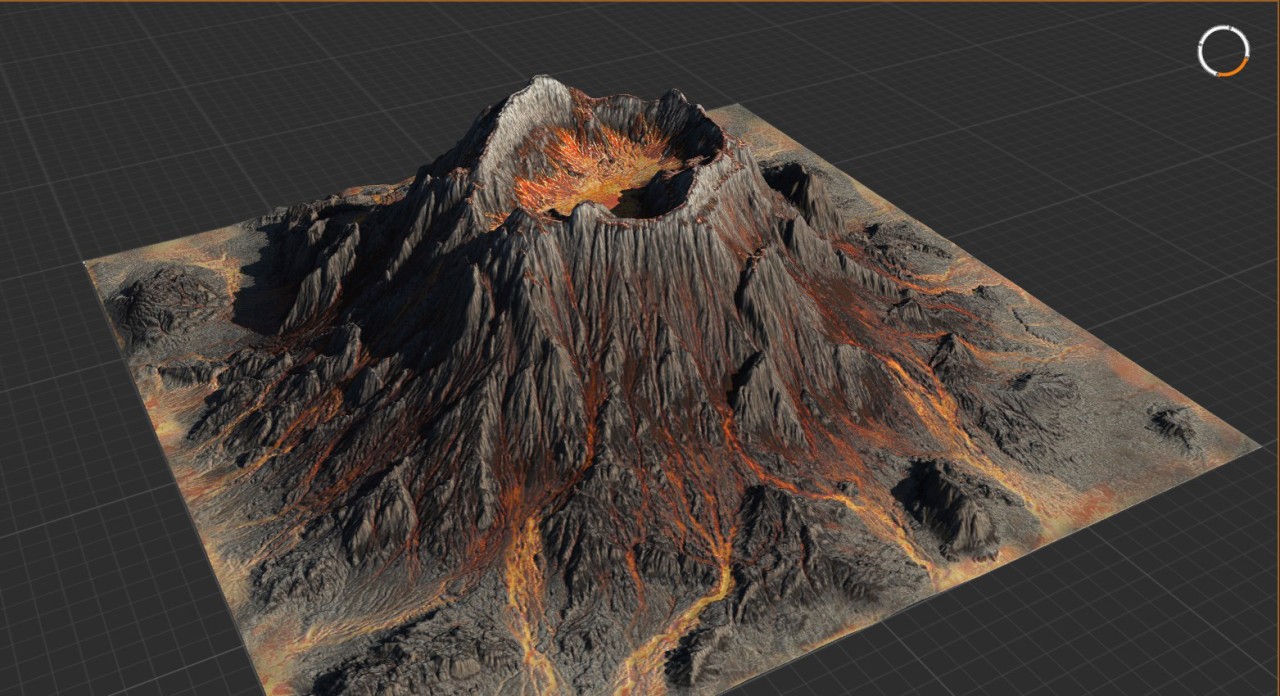 The Pixel Lab 免費釋出四種 3D 火山模型與材質包
