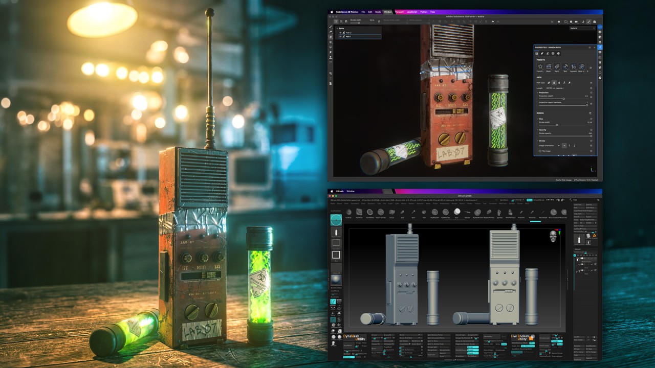 Adobe Substance 3D 流程更新，全面支援 OpenPBR、ZBrush 一鍵傳送，以及更強大的程序性建模流程