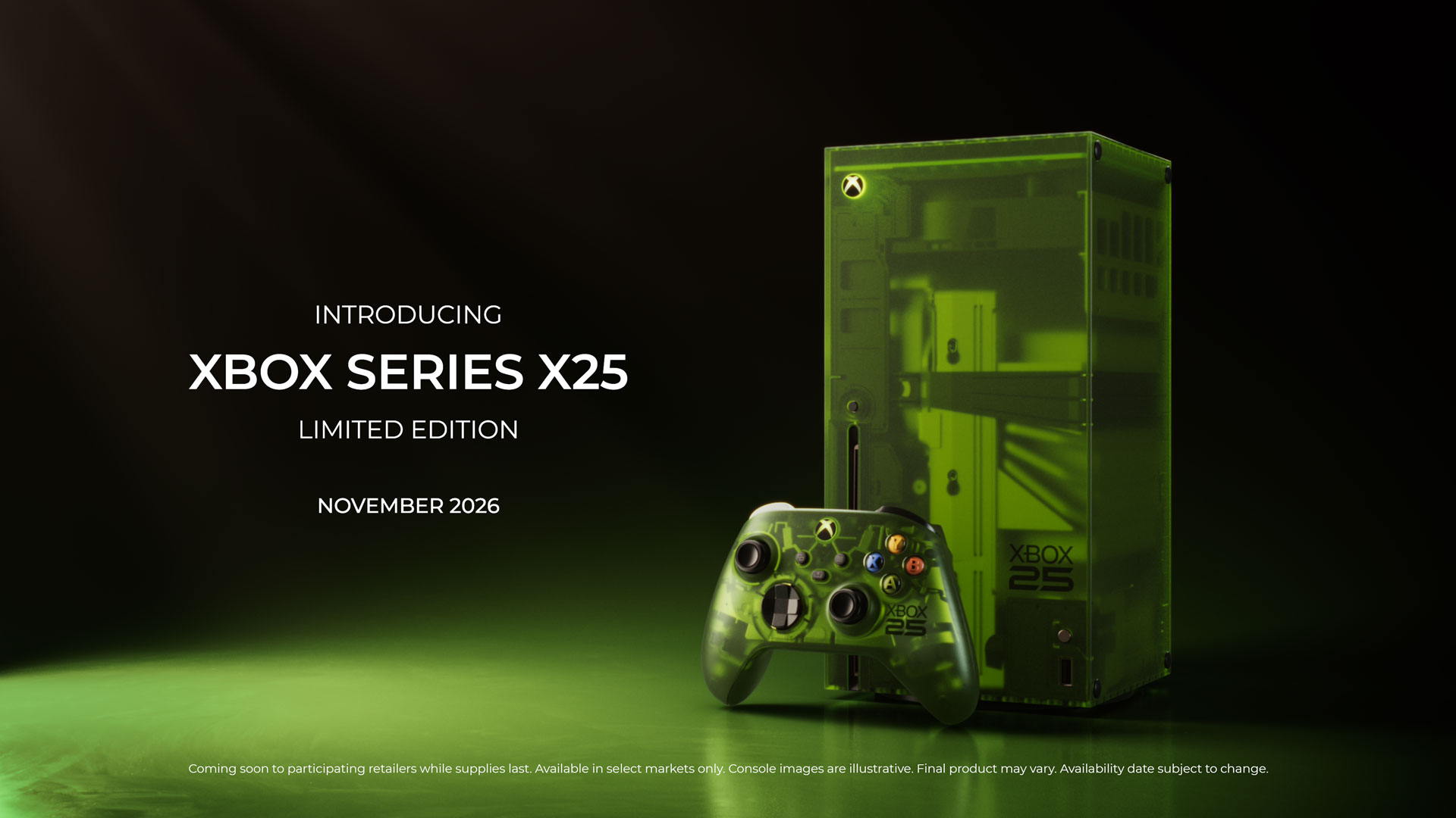 Xbox Series X25 限量版主機與 X25 特別版無線控制器
